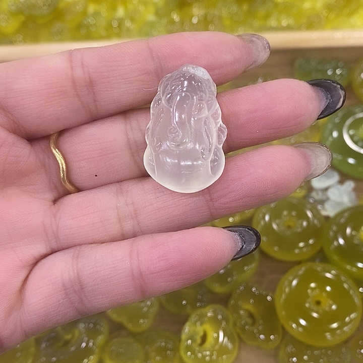 蛇纹石玉合金颈饰