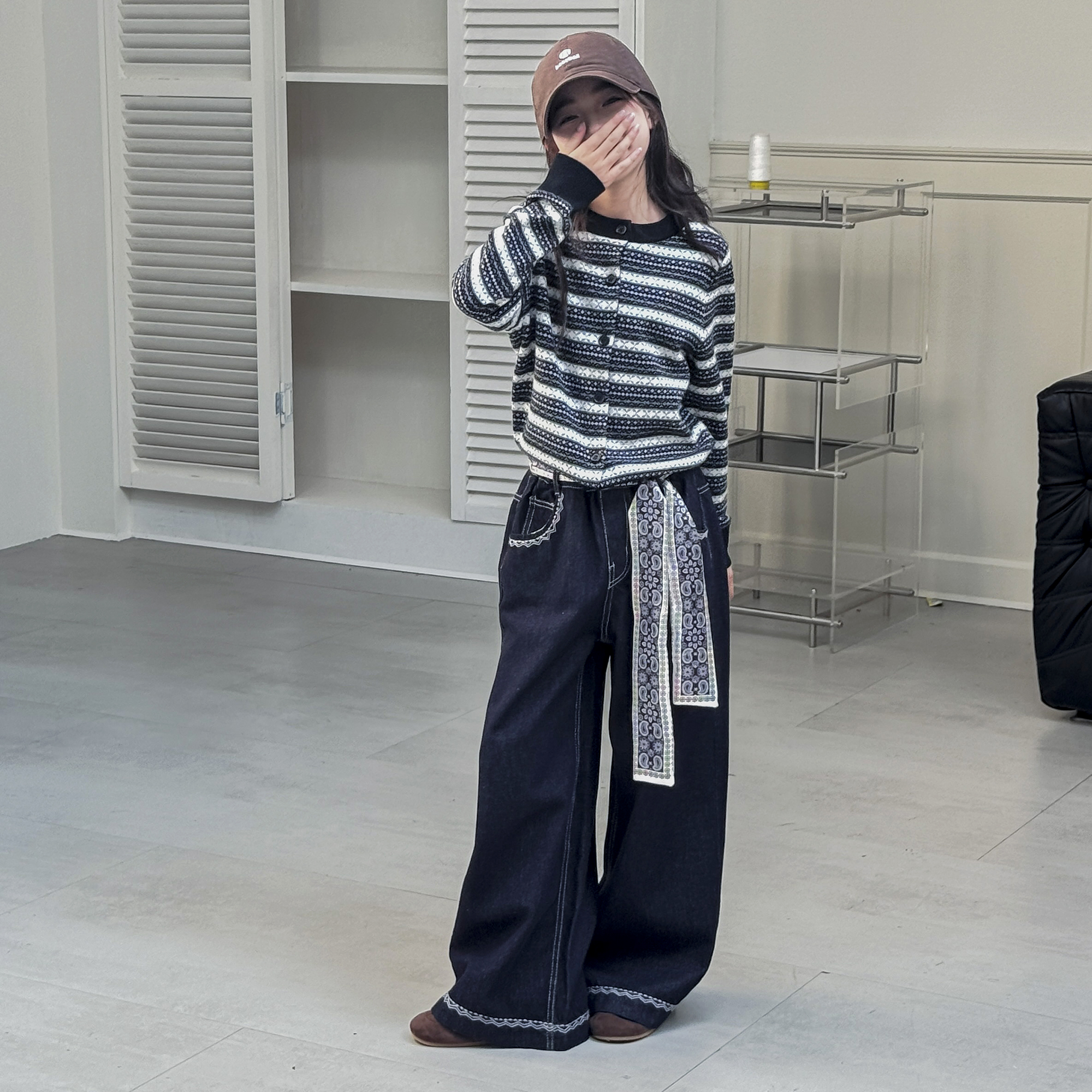 女童牛仔裤春秋2025新款童装儿童秋装百搭直筒阔腿长裤潮