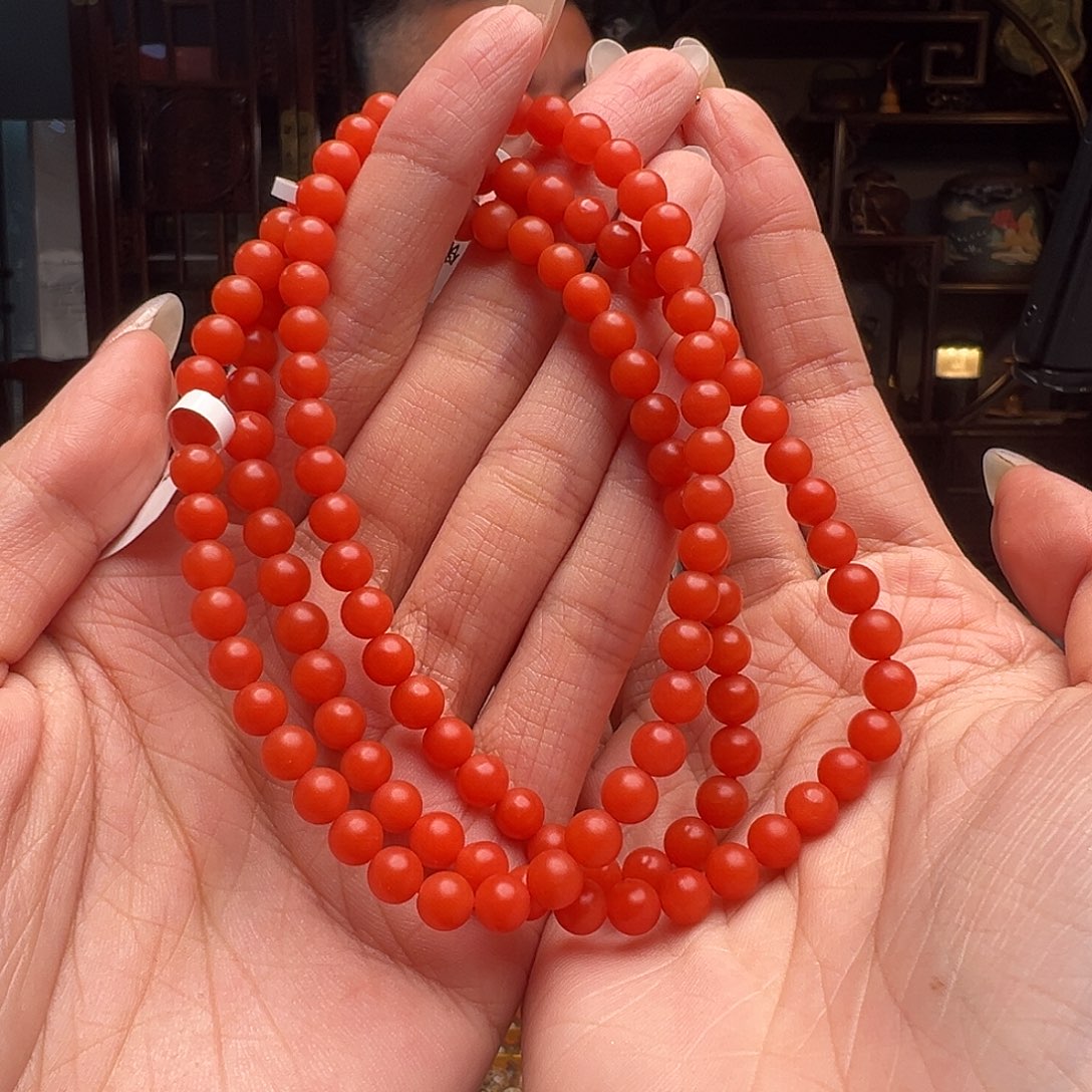 南红玛瑙项链未镶嵌HJ018。项链