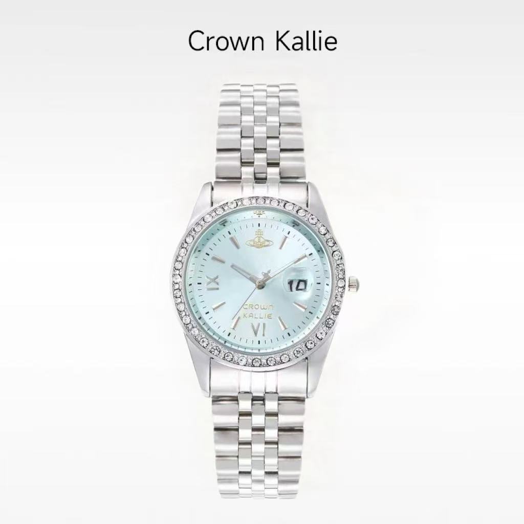 【Crown Kallie】西太联名女士土星元素碎冰蓝周年限定腕表ck8117