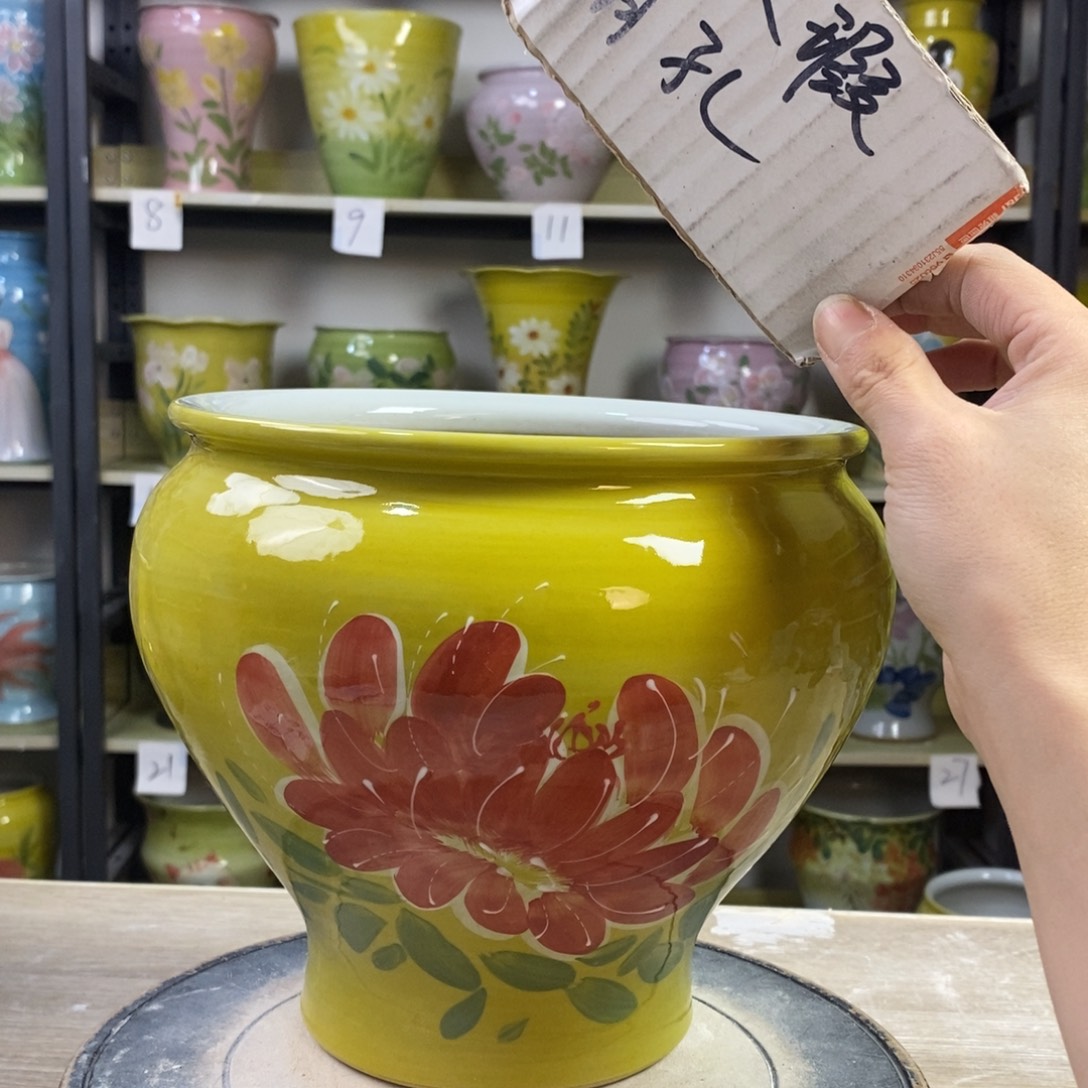 景德镇手工手绘陶瓷花盆