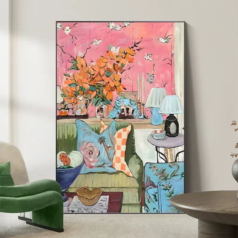 砂岩马蒂斯抽象派客厅大幅落地装饰画小众艺术高级感80120