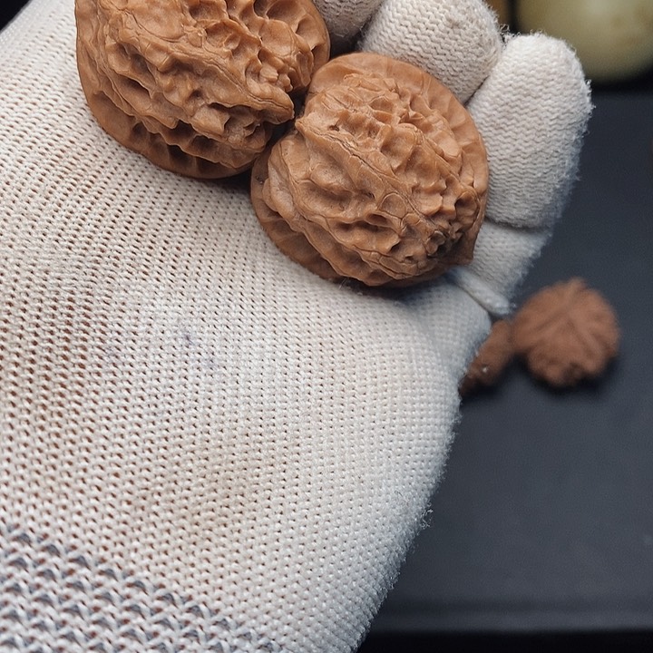 把件文玩核桃秦岭野生二棱