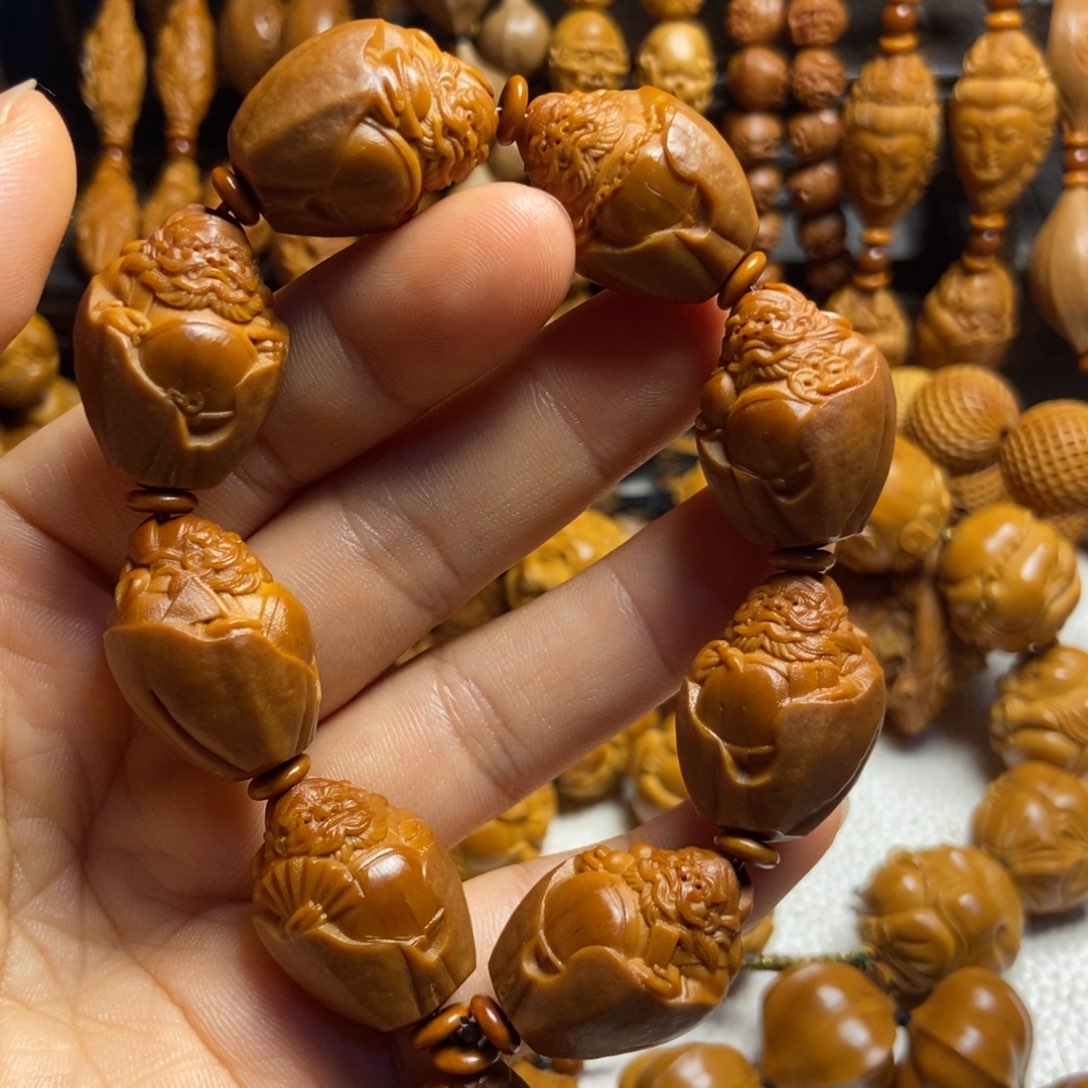 【闪购商品】橄榄核手串/手链流*包衣钟馗