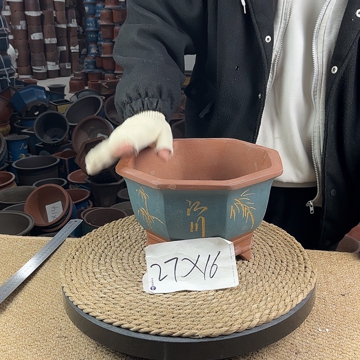 红陶紫砂花盆紫砂