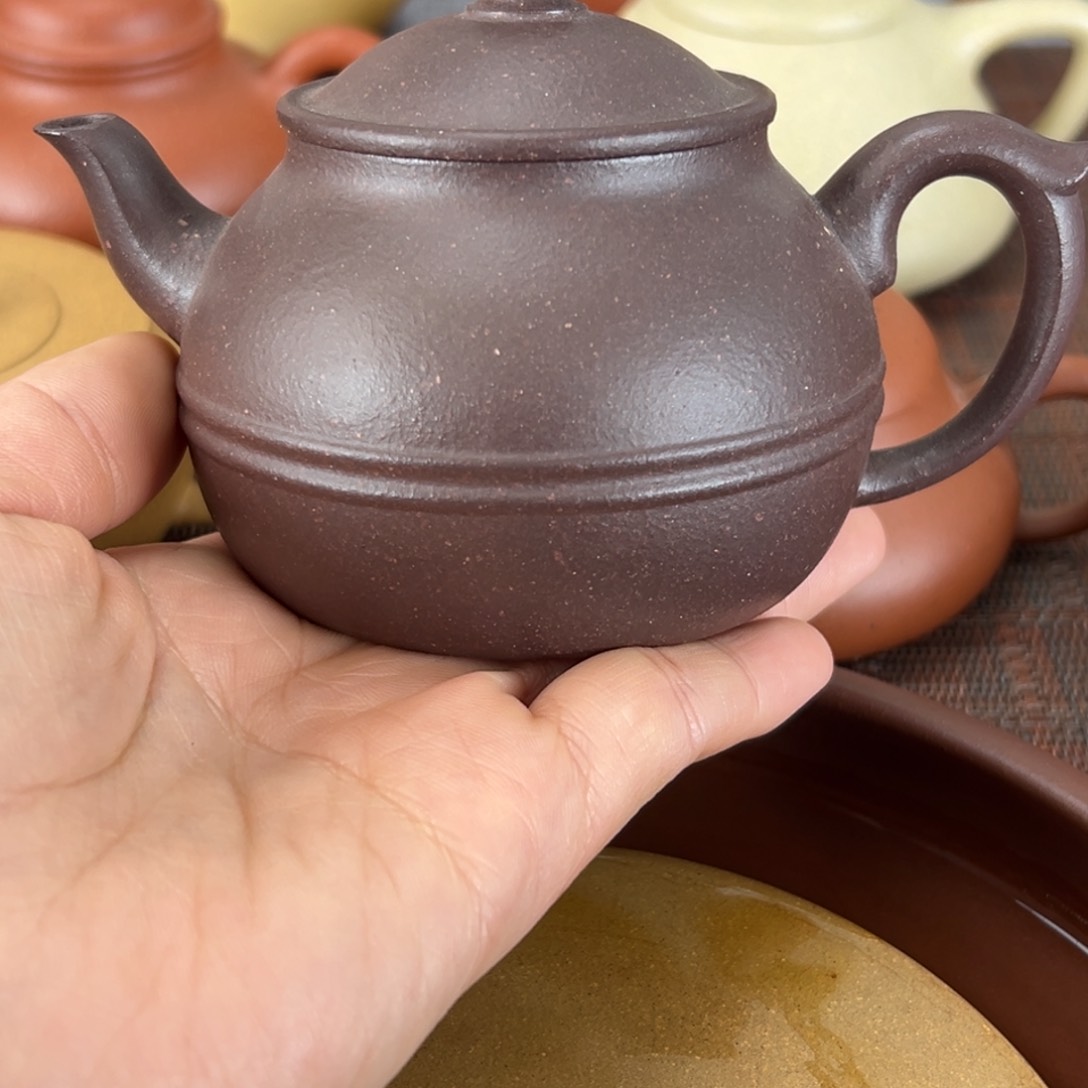 紫砂茶壶水潭紫泥