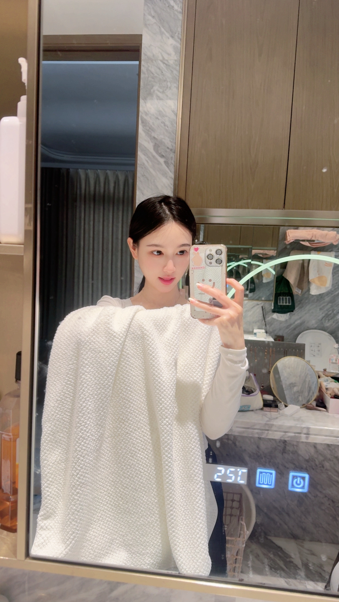 白羊家珊瑚绒浴巾超软吸水速干70✖️140cm