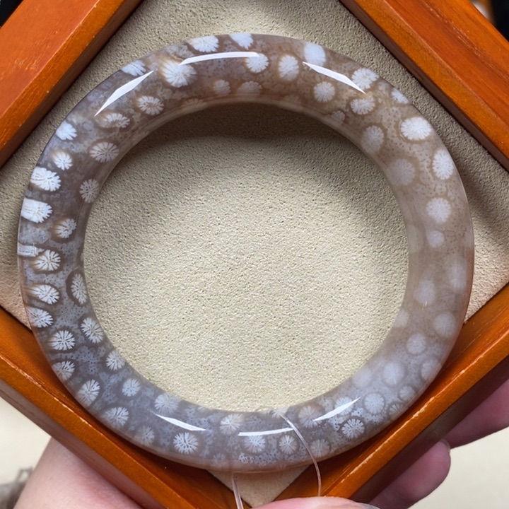 硅化珊瑚（珊瑚玉）手镯未镶嵌55.5