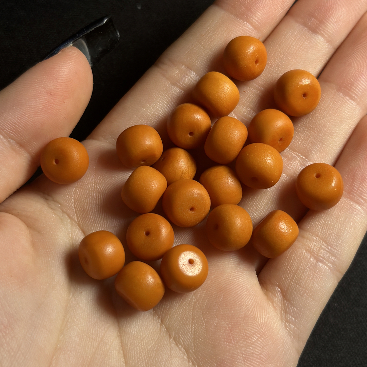 10mm蜜蜡橘皮墩子单颗（多样性发货）