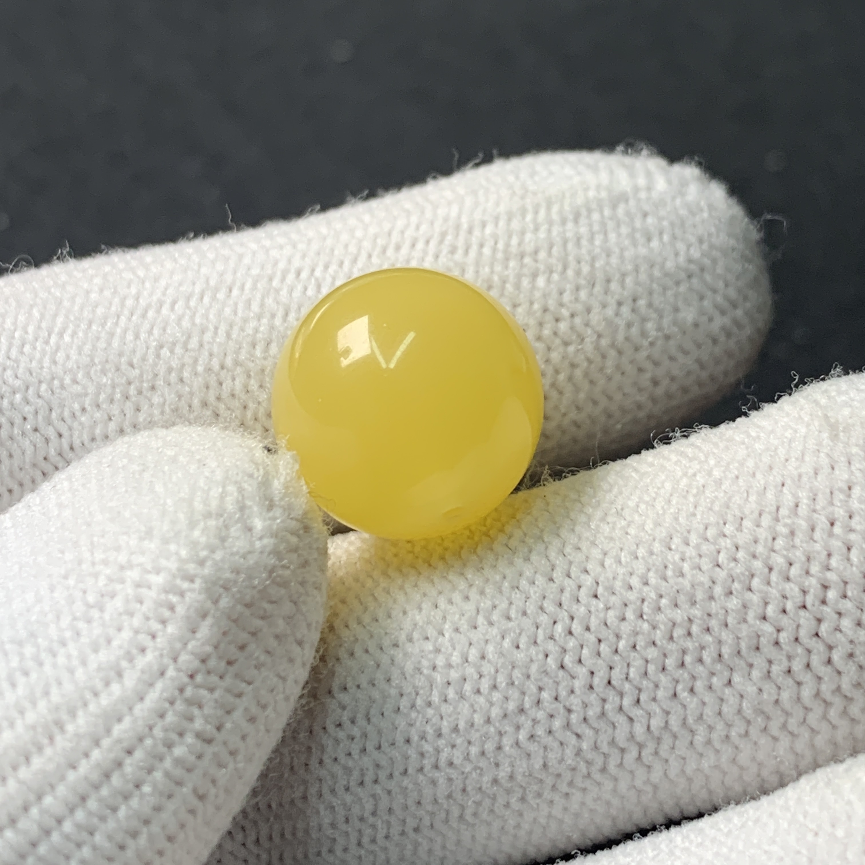 Y1097保真原矿俄料尺寸14.3mm蜜蜡单珠圆珠单颗手串隔珠-支持复检