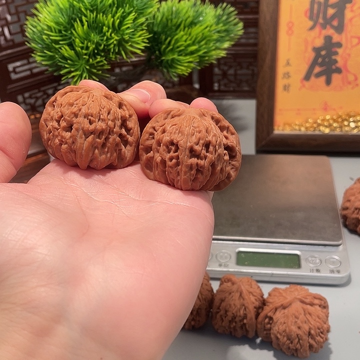 夜***、文玩核桃吊坠四座楼