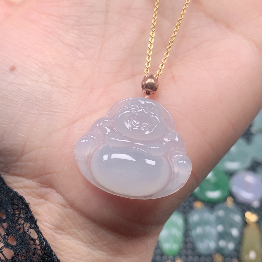 【闪购商品】翡翠吊坠(不含链)18K金镶嵌