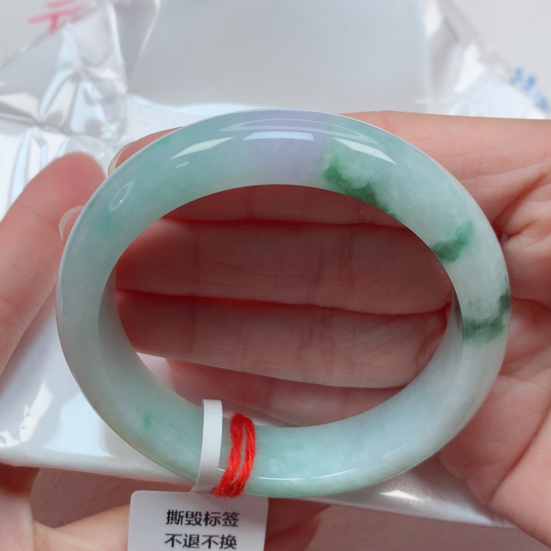 翡翠手镯未镶嵌55.7圈 高性价比