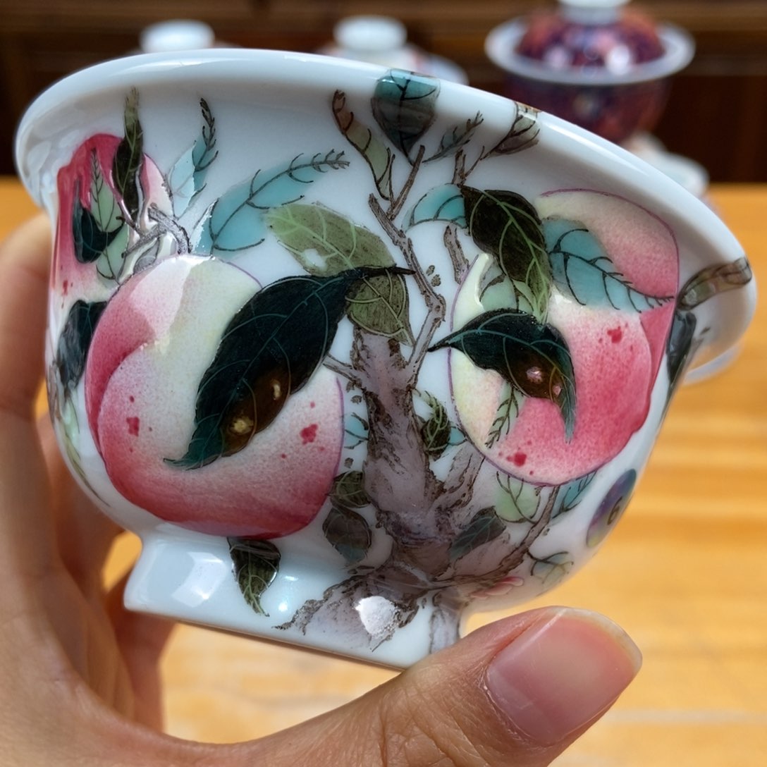 手绘现代茶具非古董
