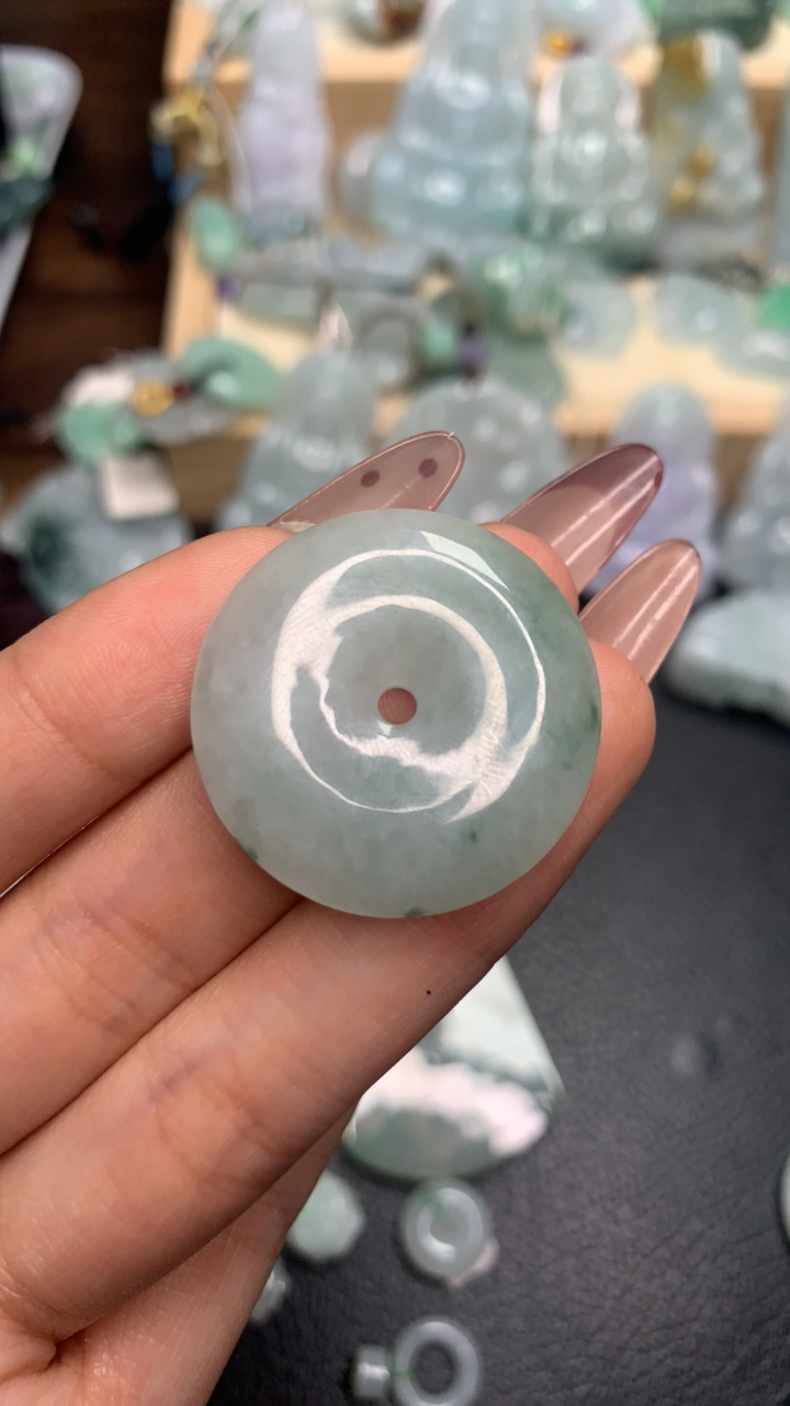 天然翡翠平安扣吊坠