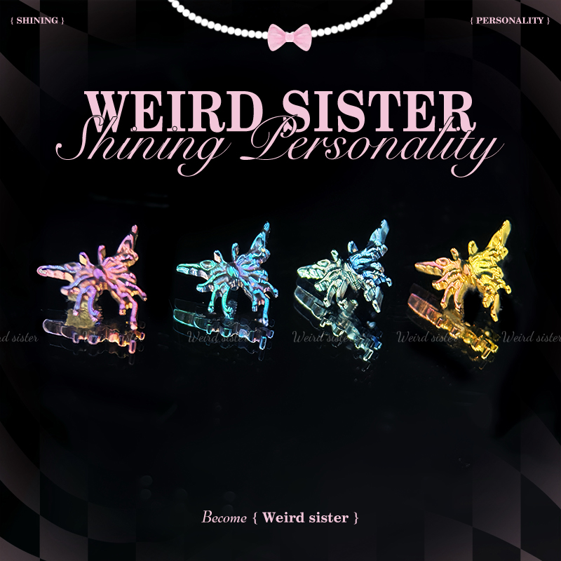 钛合金耳饰 【直播浮力专项】液态蝴蝶0.9牙钛合金耳钉内螺纹防过敏