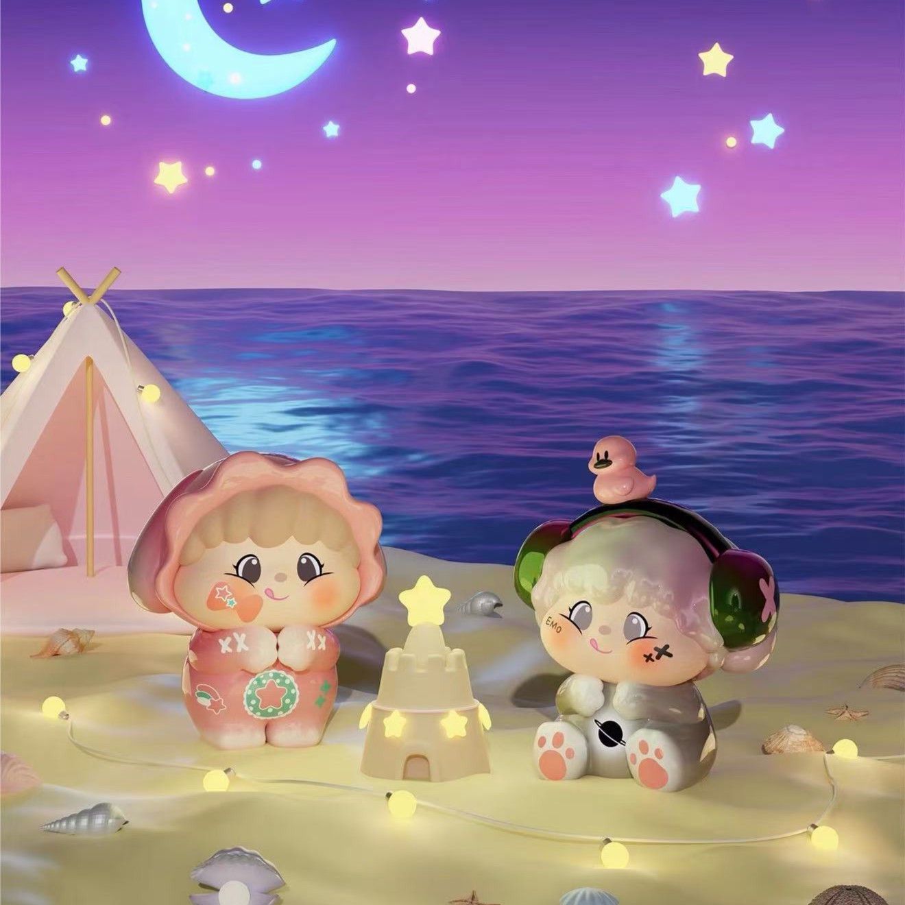 【踩后二】踩中可选小节目，萌粒盲盒手办可爱手机挂链包挂居家摆件