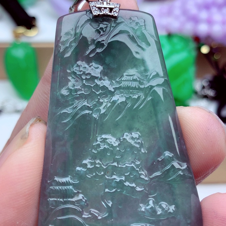 翡翠未镶嵌吊坠(不含链)