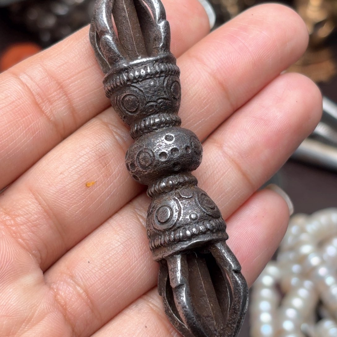 铜星月菩提吊坠项链