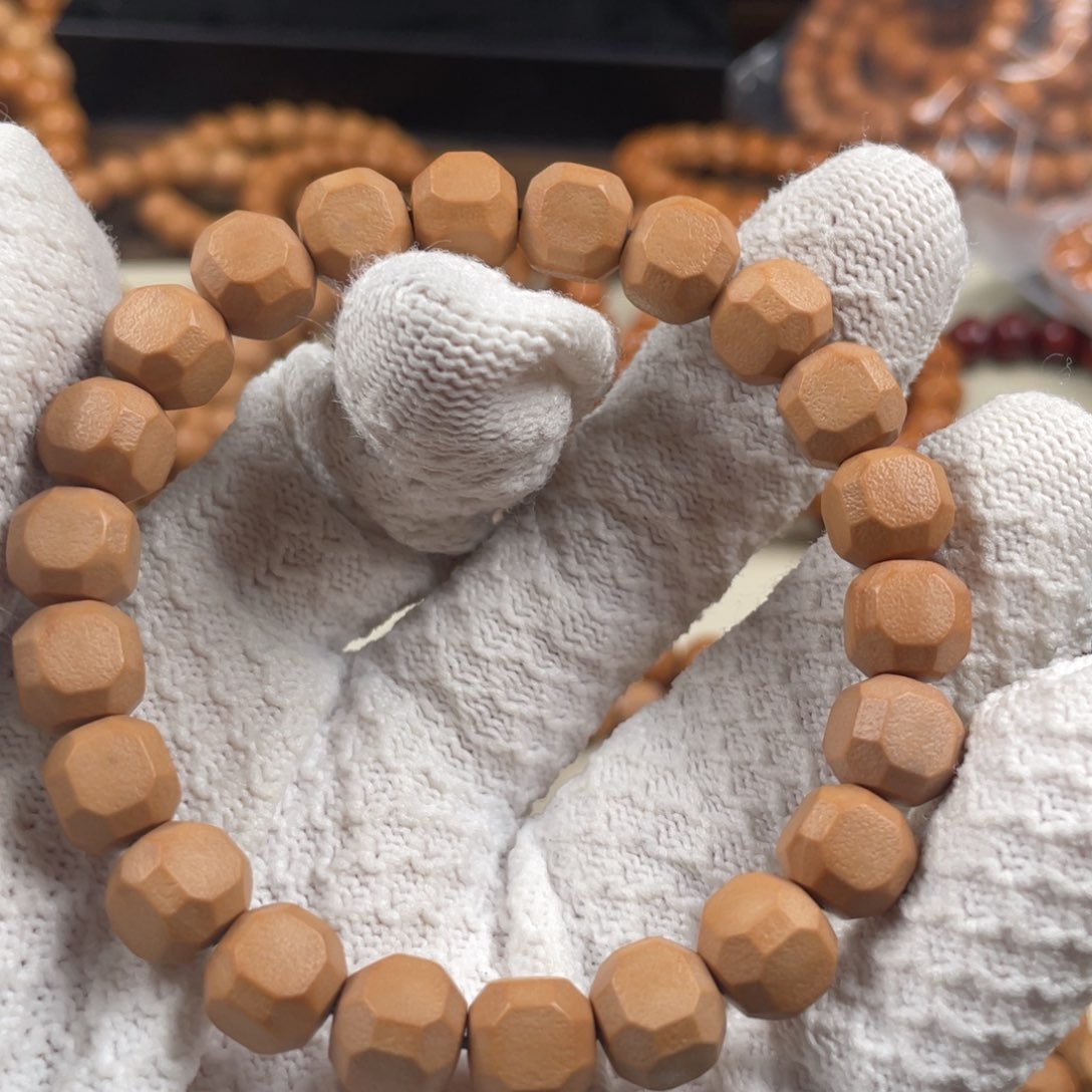 猴头核桃手串泛油微瑕星图六方