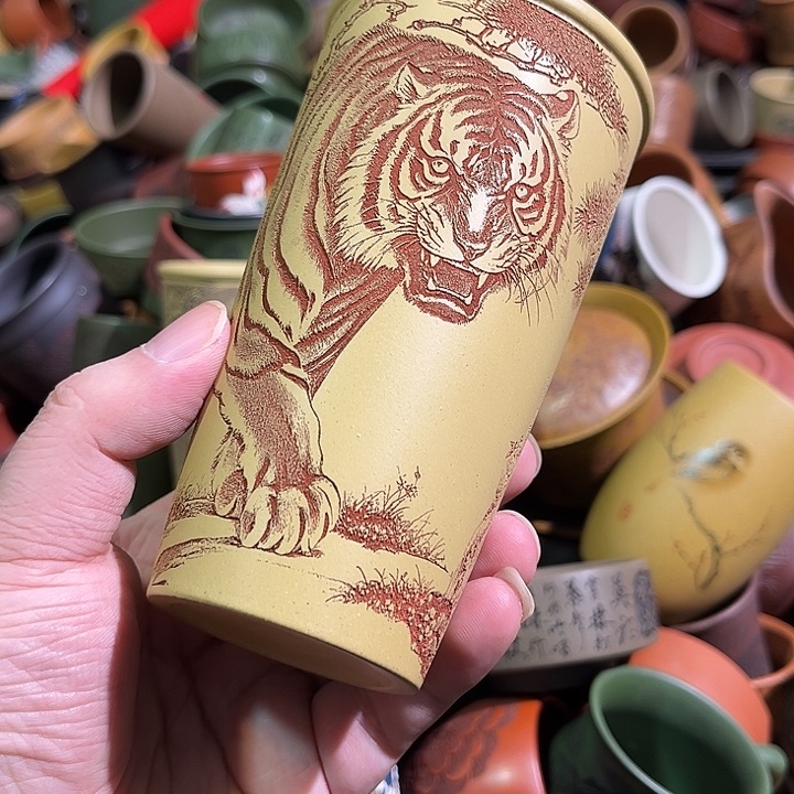 紫砂茶杯全手工紫砂主人杯