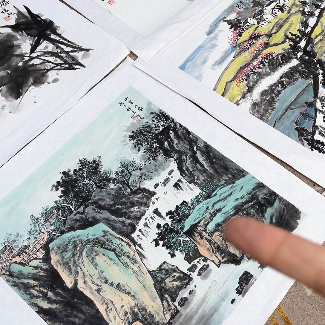 国画华*绘画拖地数4