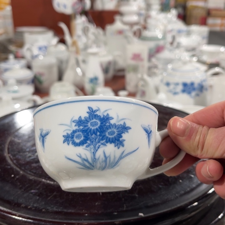 醴陵釉下高温瓷器手绘咖啡杯