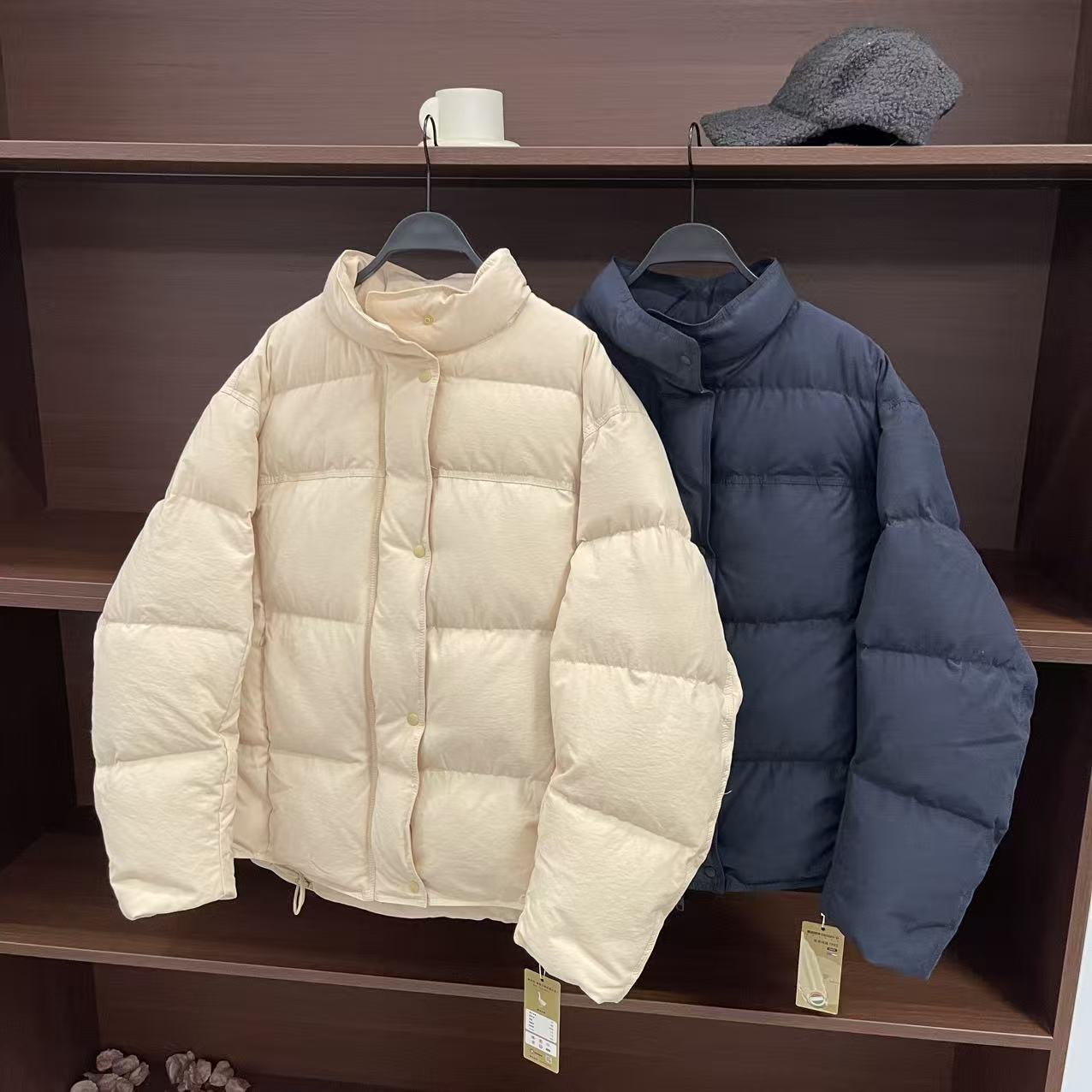 新款气质休闲韩版简约立领羽绒服Y249141