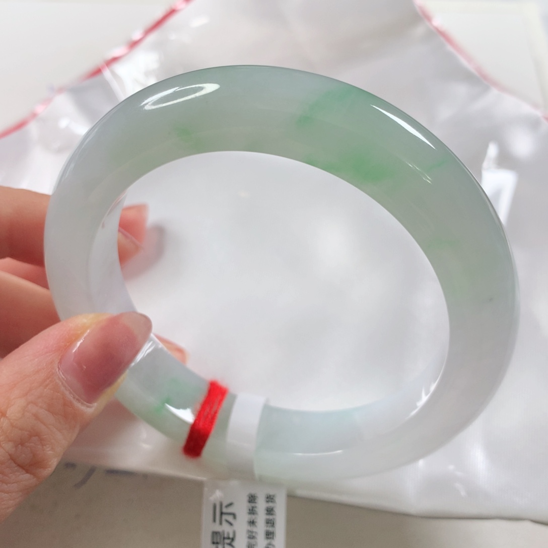 未镶嵌手镯翡翠 正圈高货瑕疵漏