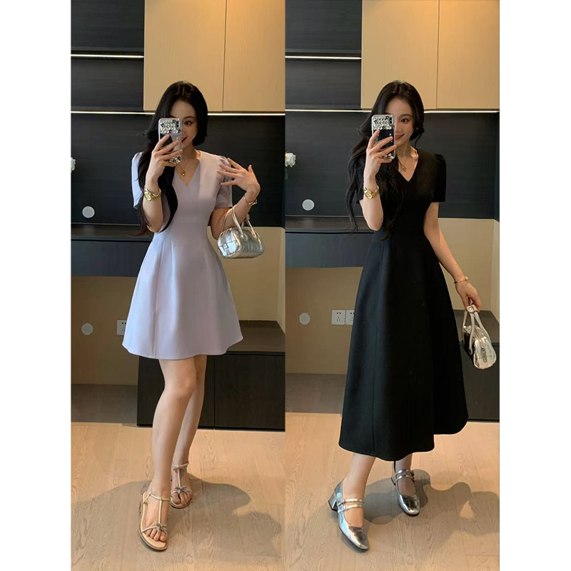 XINYI【天鹅堡2.0】夏季高定斜纹西装连衣裙女收腰显瘦X625Q05536