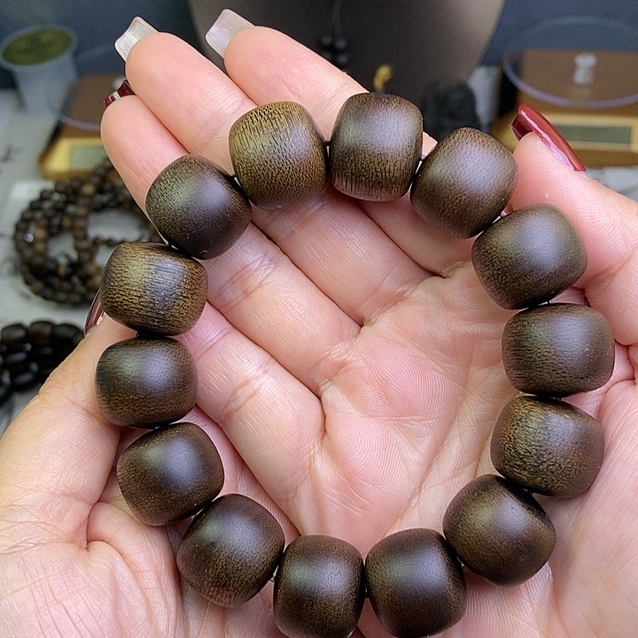 沉香手串ℒ****越南芽庄白棋楠玉化沉水