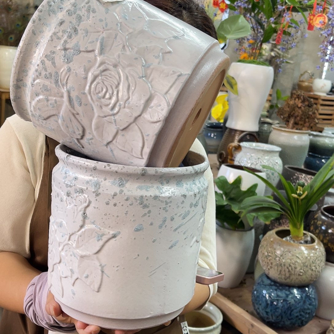 紫砂花盆高度20口径20厘米