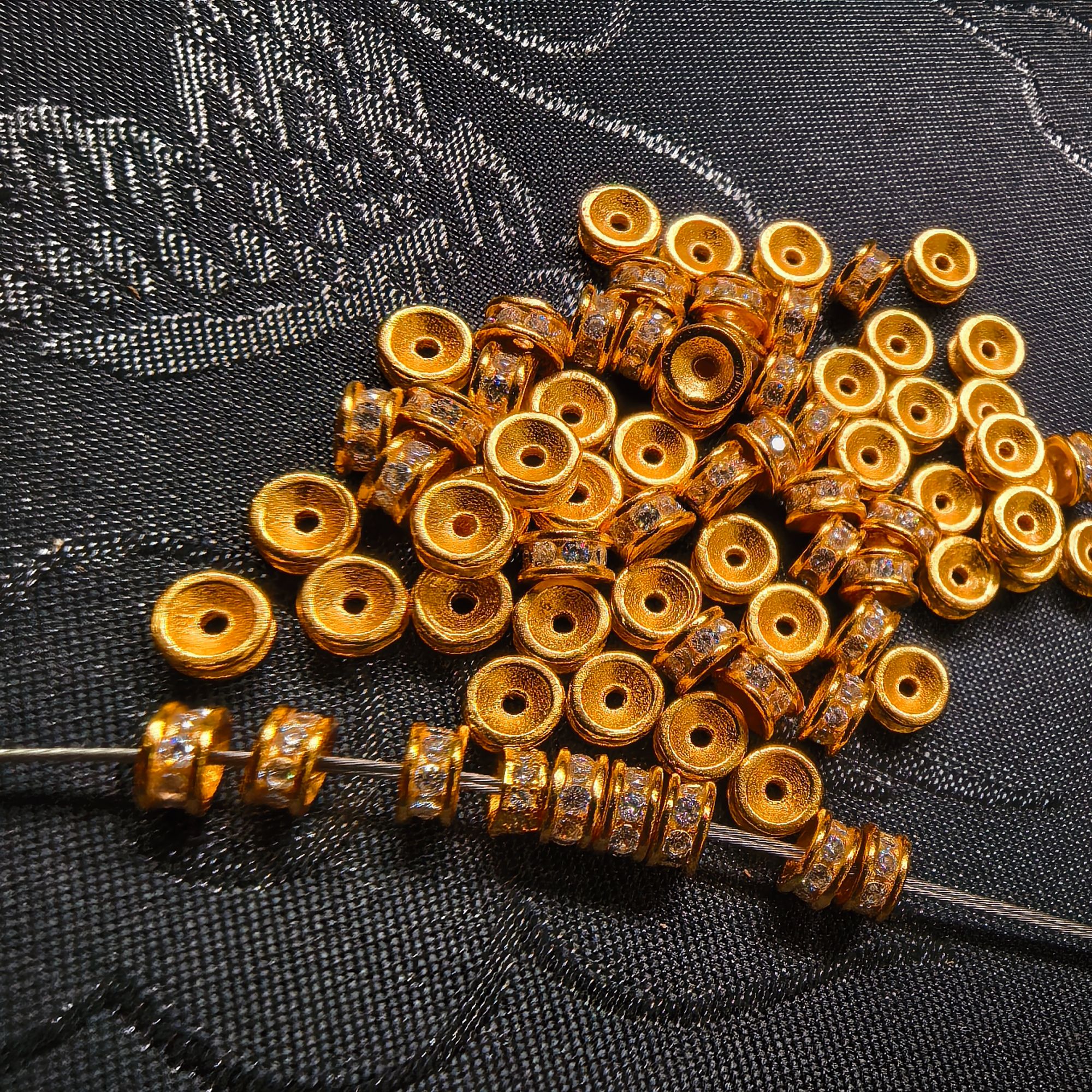 吊坠925银 Y100银饰diy搭配圆形隔珠4.7mm（一组两个）