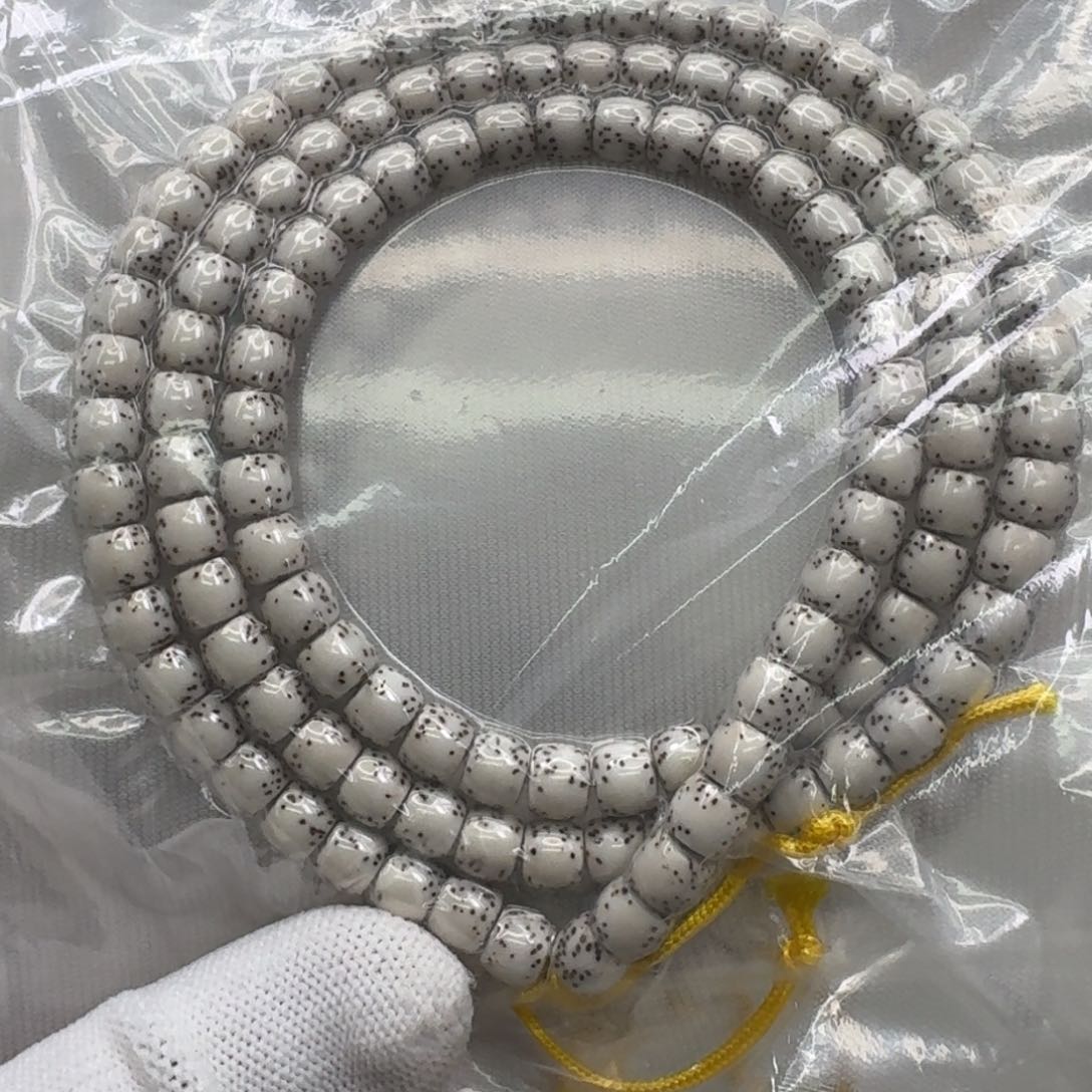星月菩提手串33梵天白星月半壁7左右直切108