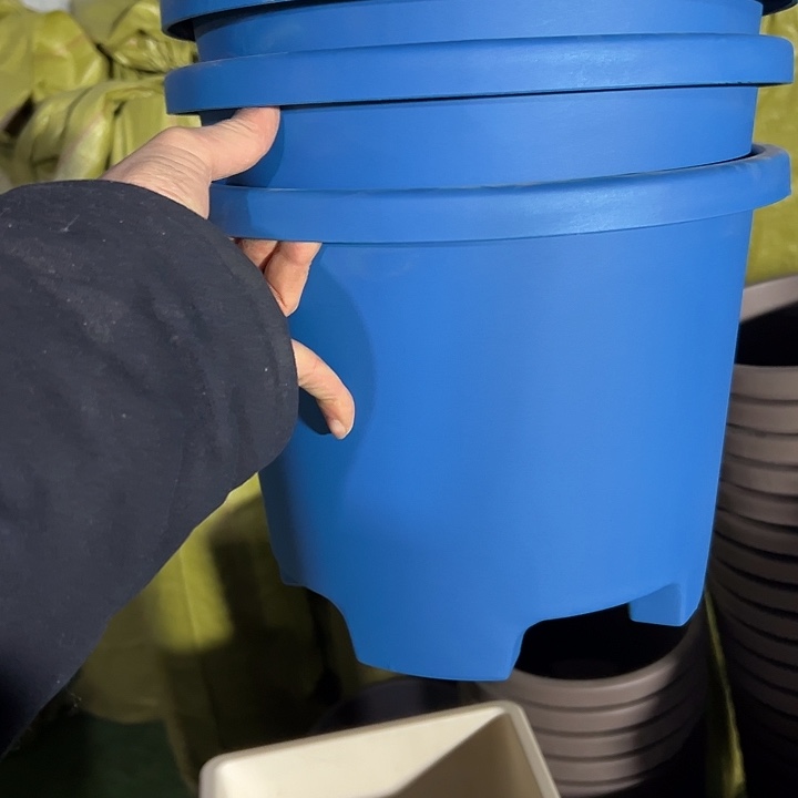 蓝色大球根盆32外径24高3个盆