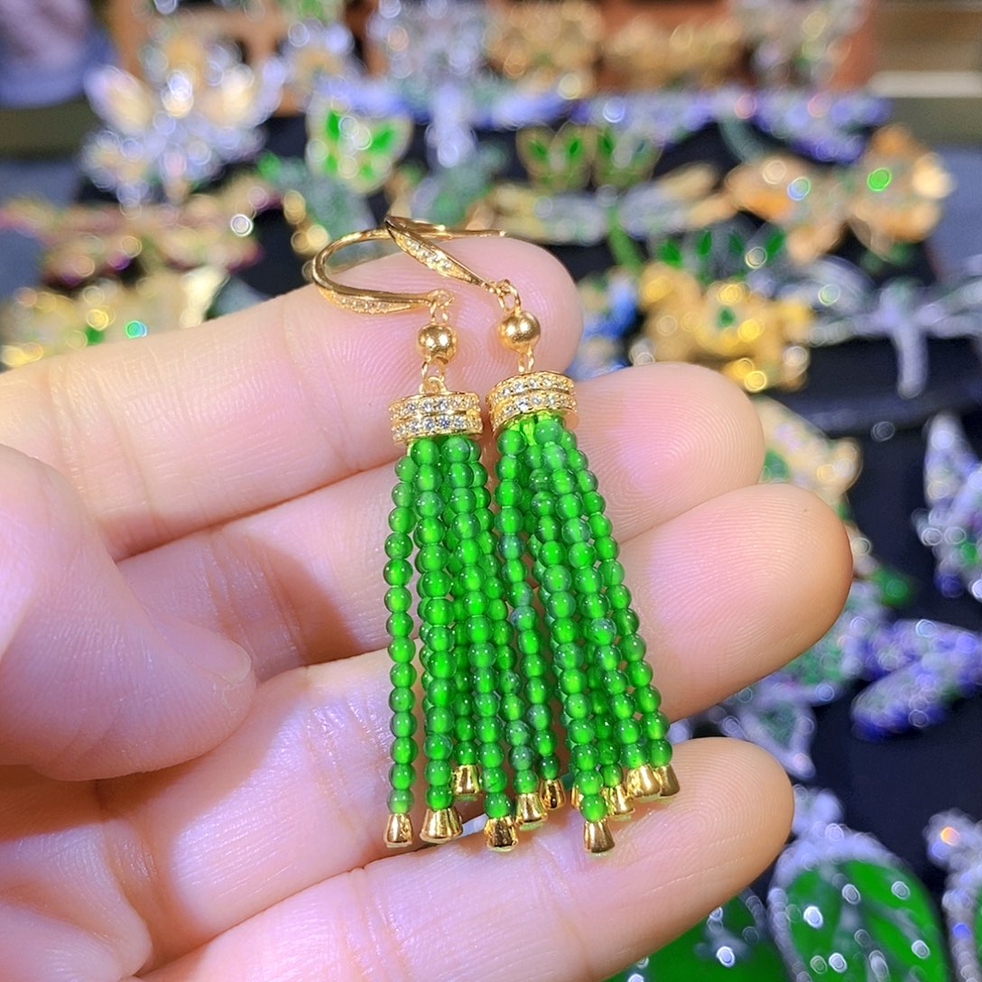 吊坠(不含链)银S925镶嵌翡翠