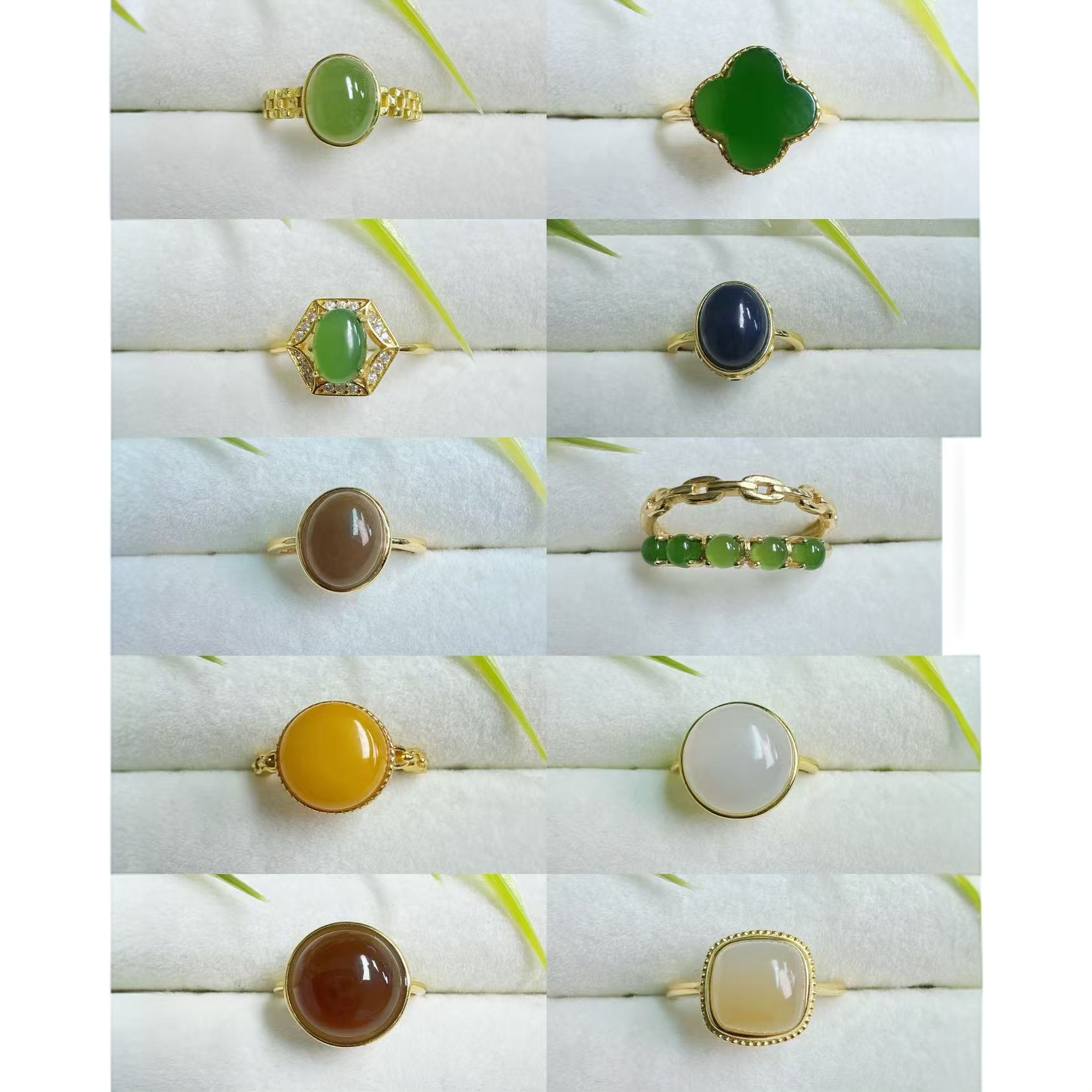 严选天然和田玉银S925镶嵌戒指小众高级精致百搭个性女款轻奢时尚