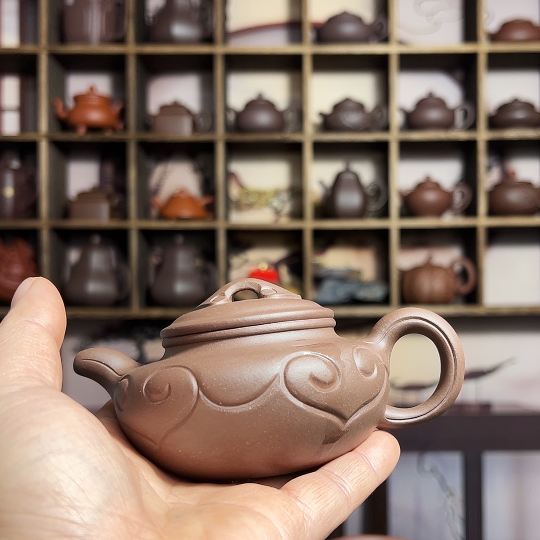 紫泥茶杯二*。紫砂壶紫砂壶