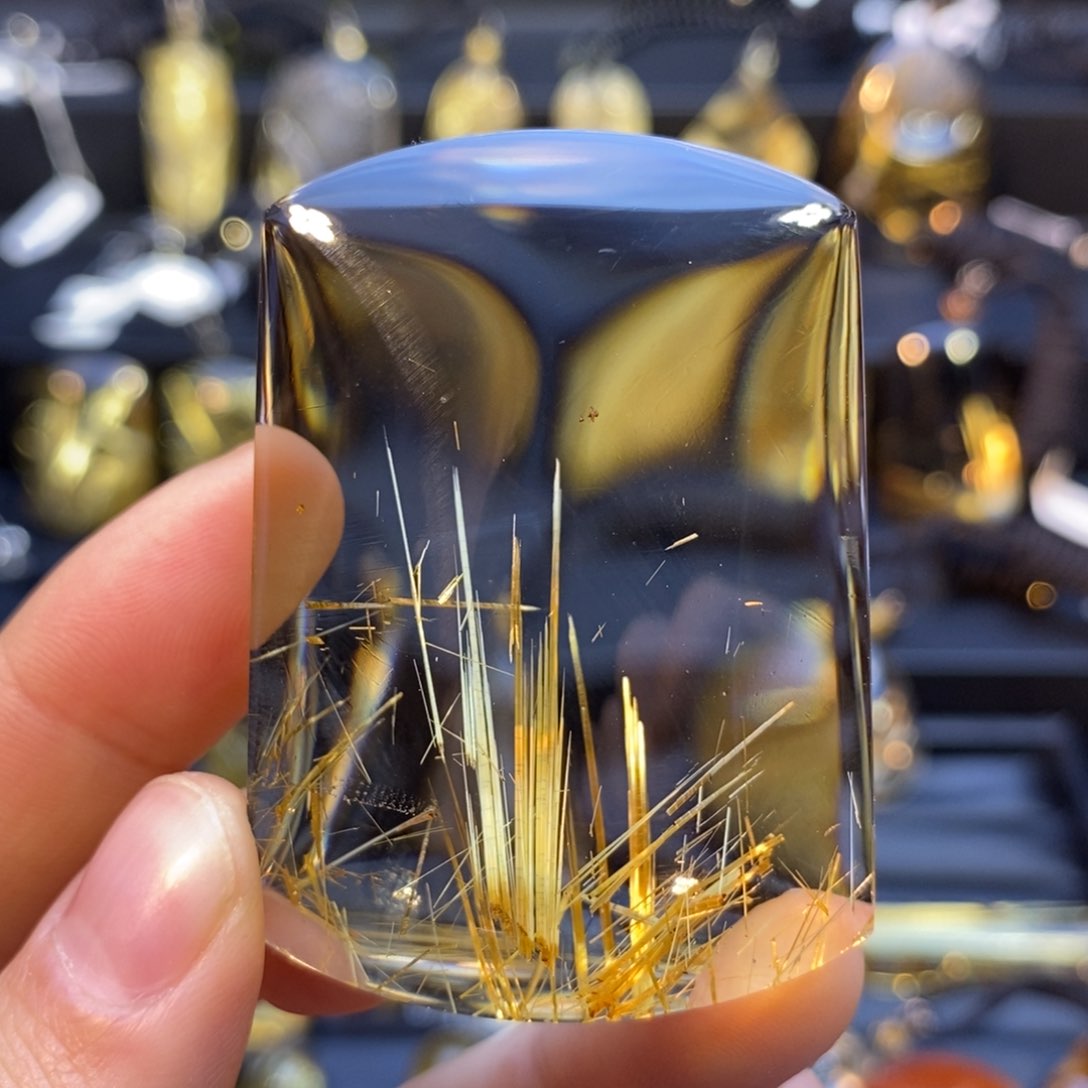 水晶颈饰未镶嵌天然水晶钛晶无事牌