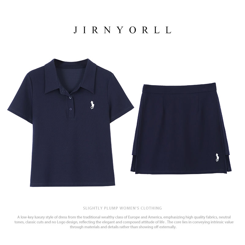 SHEN-JIA-QI~【都市outfit】气质休闲时尚POLO衫+百搭裤裙 LHC1895
