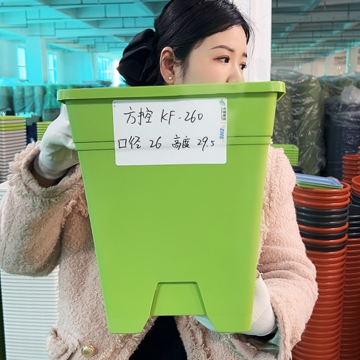 正品方盆口26高29.5果绿带托5只