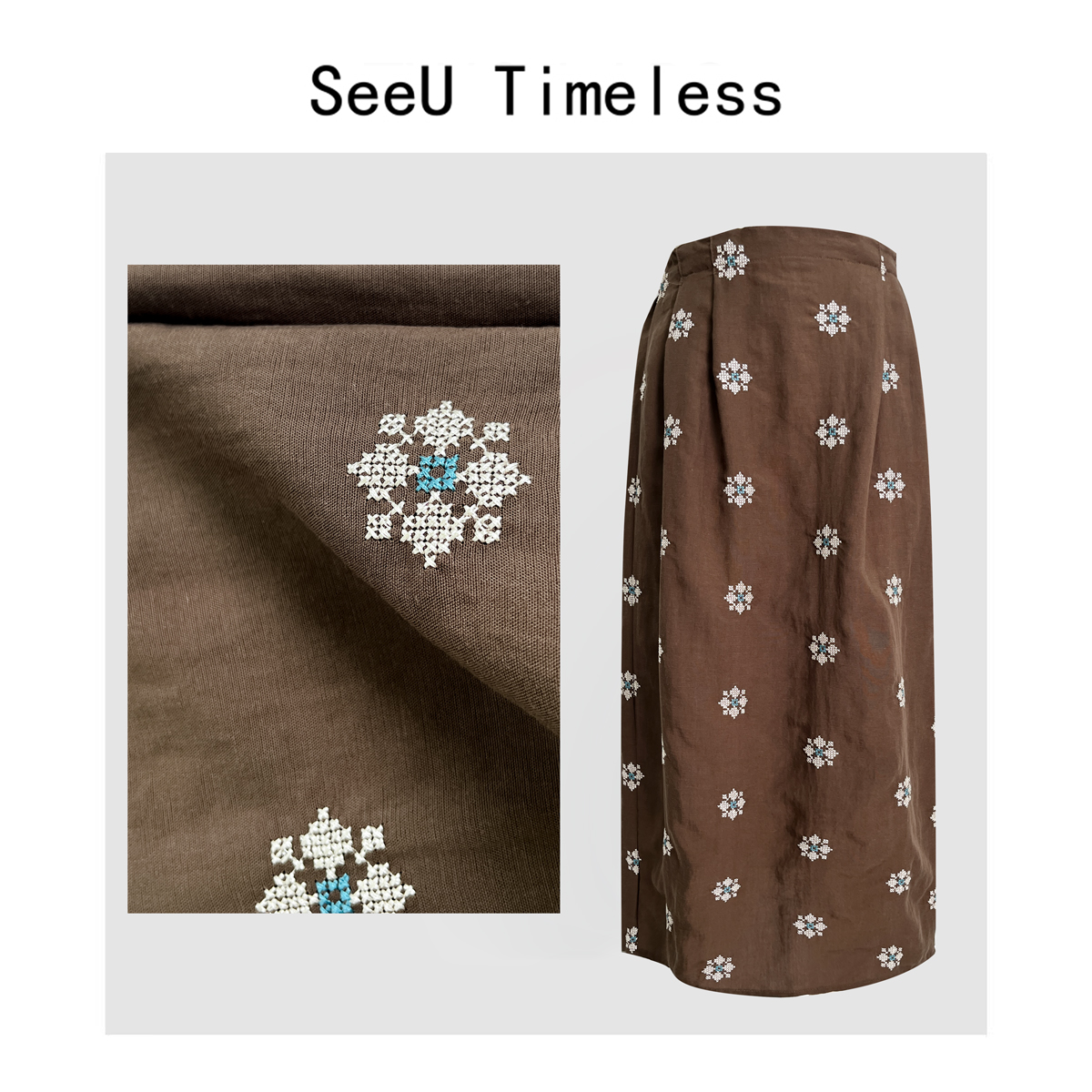 Timeless【波斯风情】2025夏季新款气质时尚百搭天丝半裙