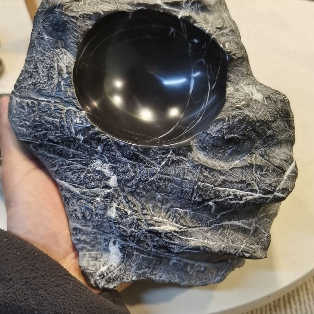 灵璧原石砚台摆件