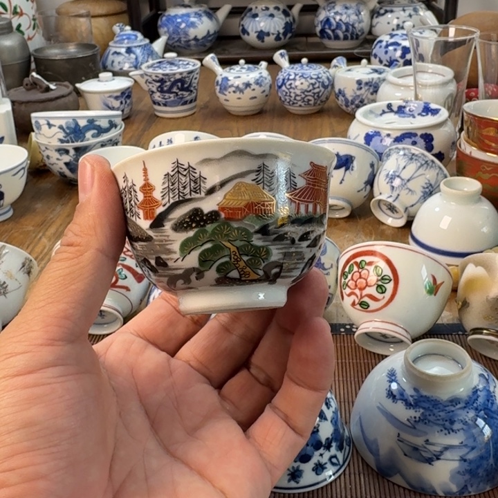 青花瓷器杯子茶具