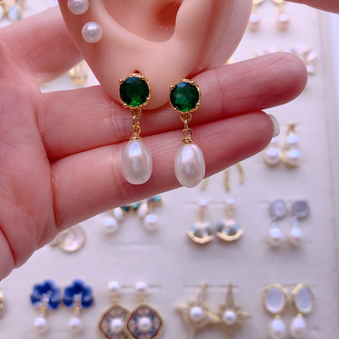 耳饰淡水珍珠合金