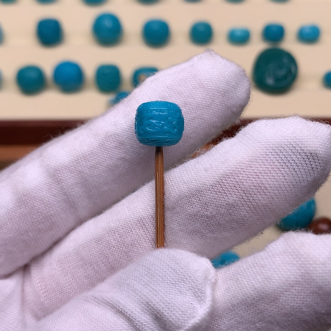 绿松石未镶嵌天然原矿绿松石六字9.1