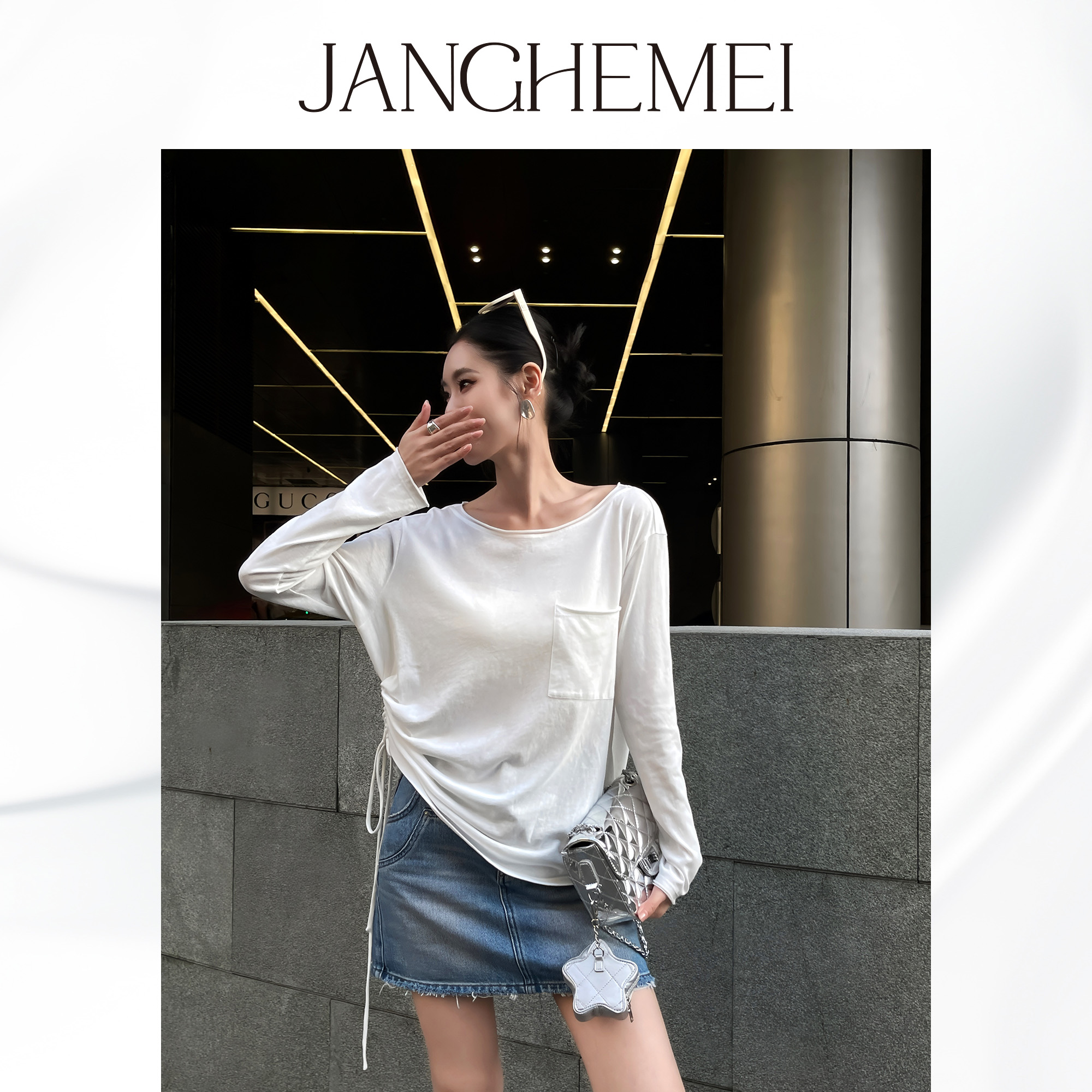 JANGHEMEI 辣妹风显瘦圆领休闲T恤 孤品31