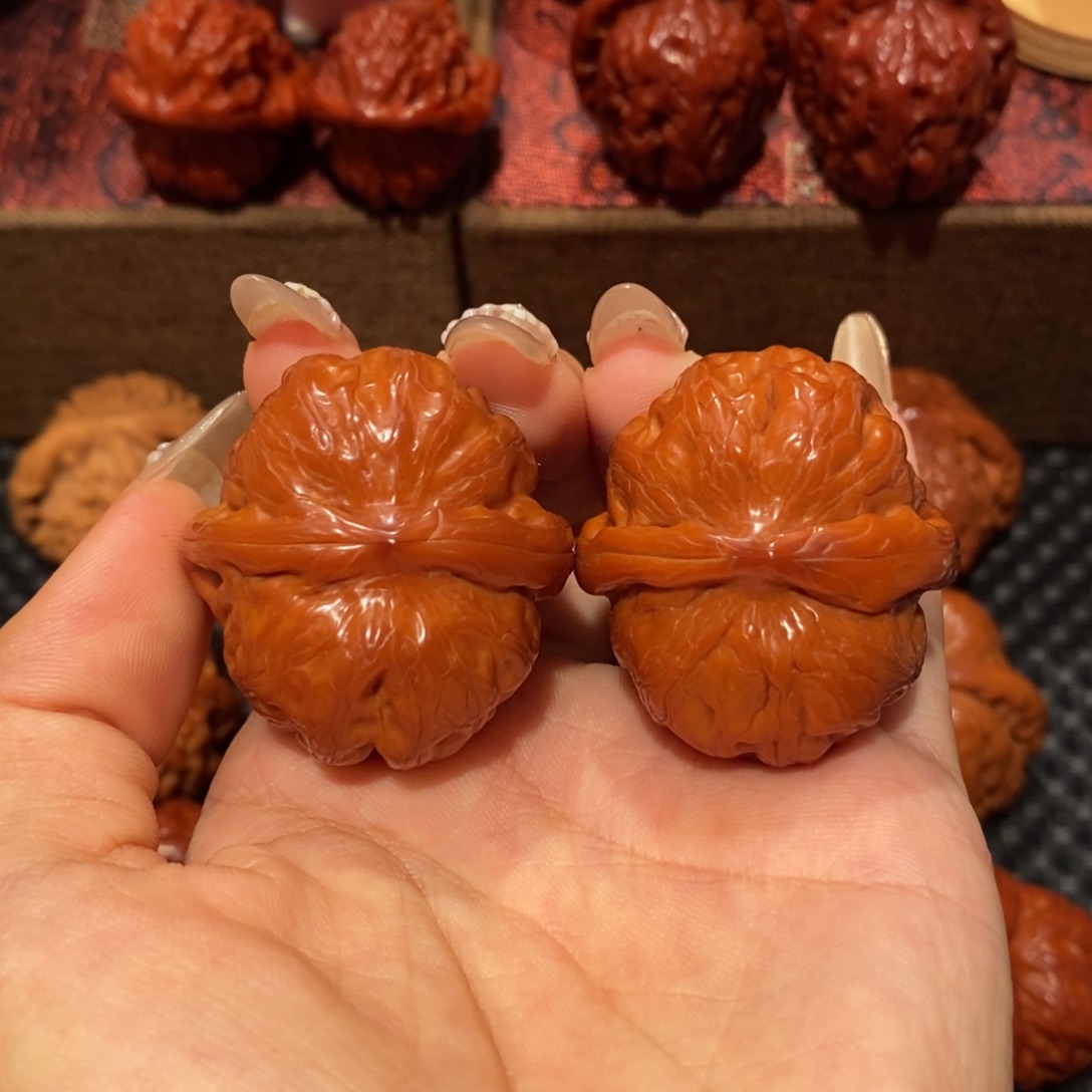 吊坠文玩核桃37.7平谷元宝，0092