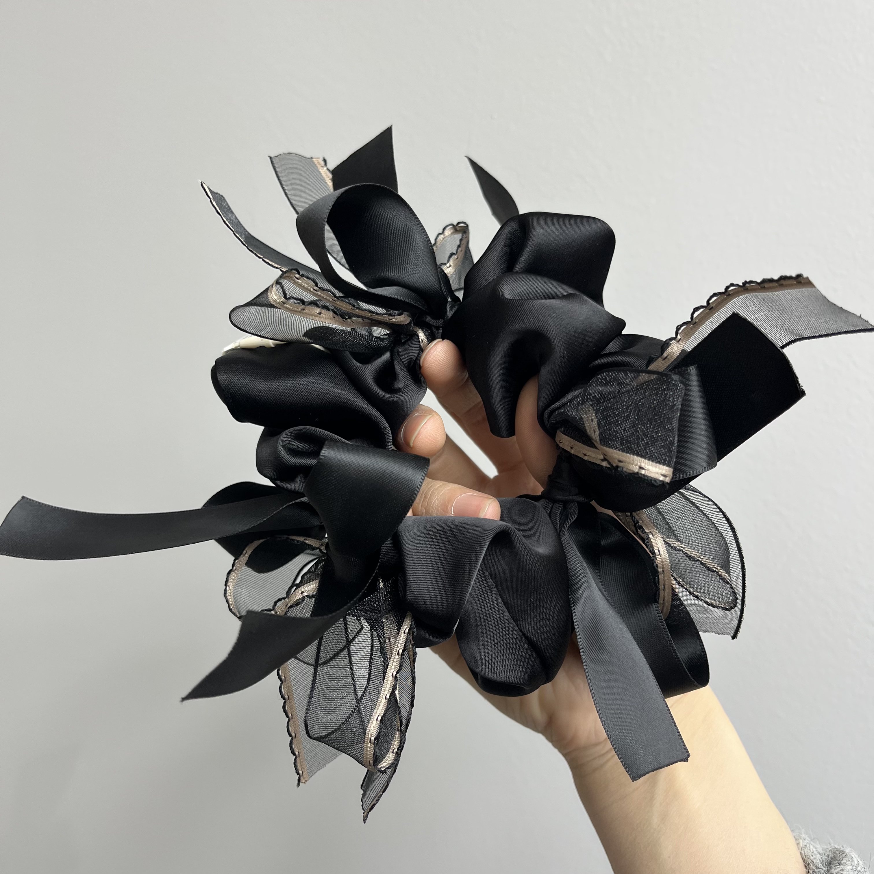 【欧根纱拼接缎面】浪漫气质百搭发饰头饰发圈简约优雅韩