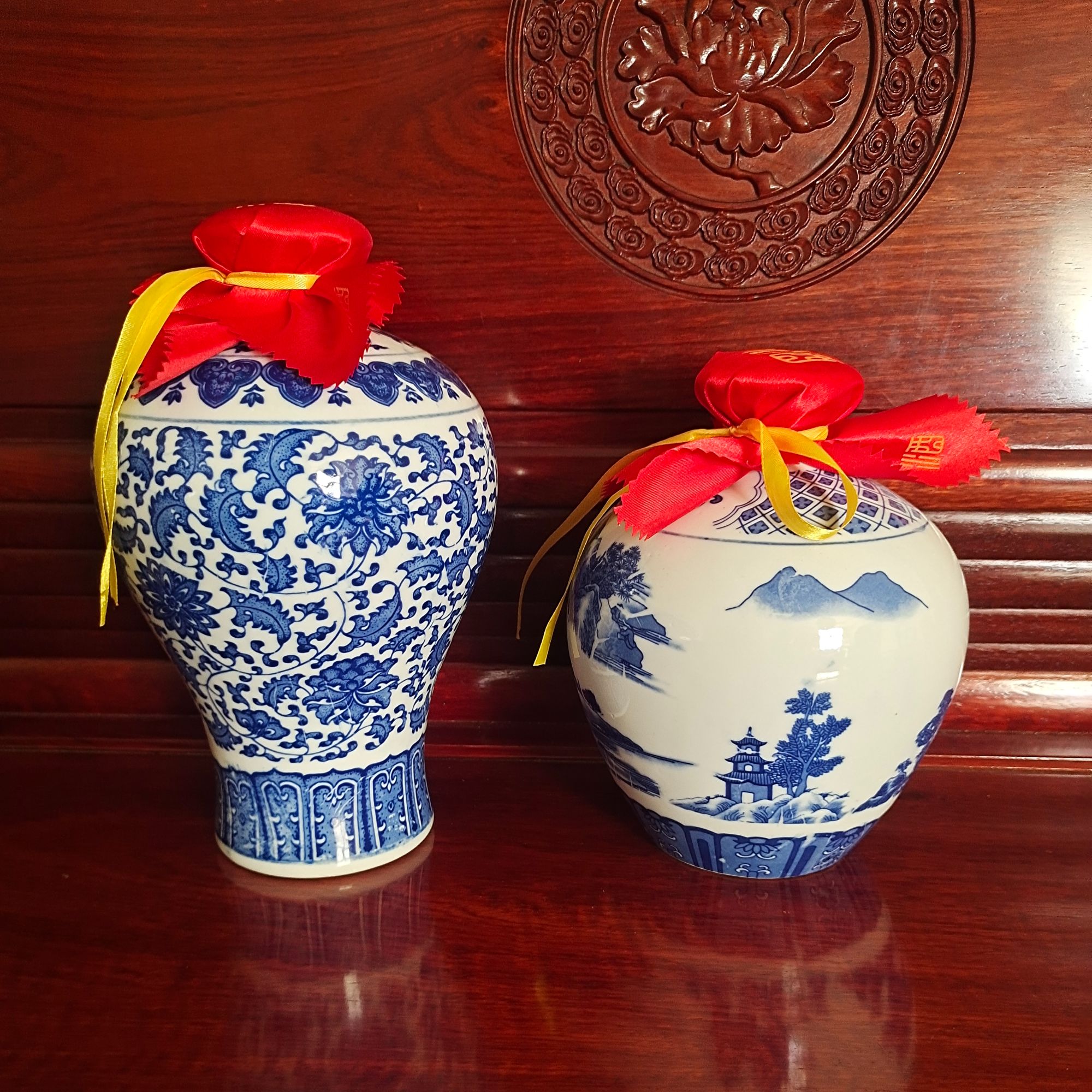 简悟58度三斤装板栗原浆酒坛子酒景德镇青花瓷坛子58度1500ml